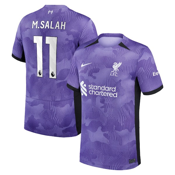 Mohamed Salah Liverpool Nike Youth 2023/24 Third Stadium Replica Player Jersey - Purple