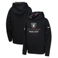 Las Vegas Raiders Nike Youth 2024 NFL Crucial Catch Pullover Hoodie - Black