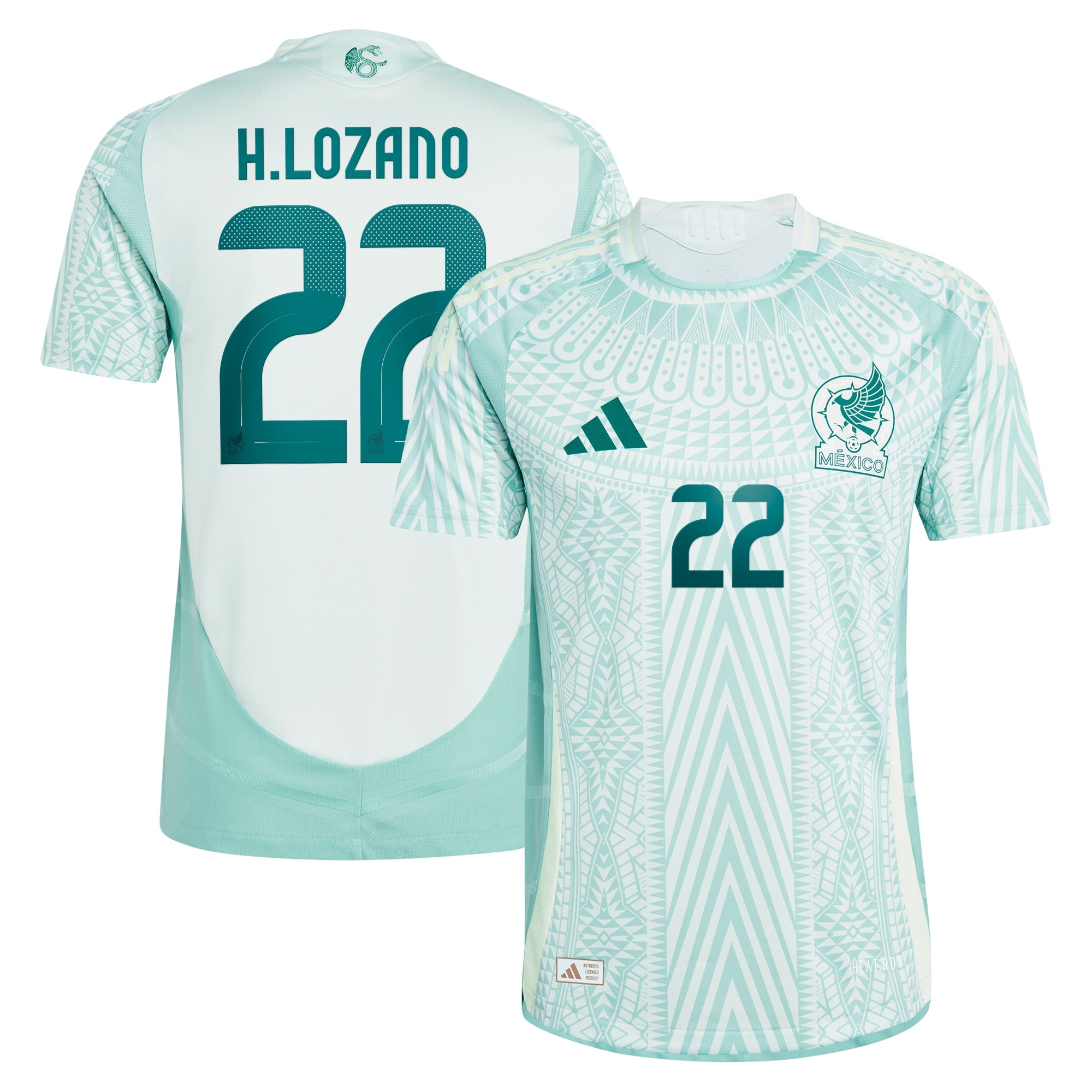 Hirving Lozano Mexico National Team adidas 2024 Home Authentic Player Jersey - Burgundy/Green
