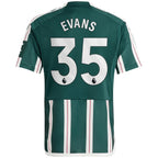 Jonny Evans Manchester United adidas Youth 2023/24 Away Replica Player Jersey – Green
