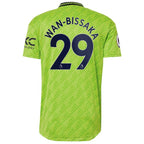 Aaron Wan-Bissaka Manchester United adidas 2022/23 Third Authentic Player Jersey - Neon Green
