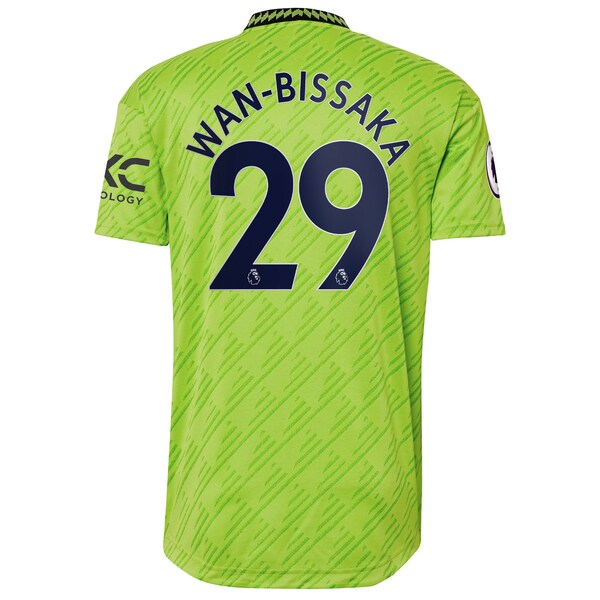 Aaron Wan-Bissaka Manchester United adidas 2022/23 Third Authentic Player Jersey - Neon Green