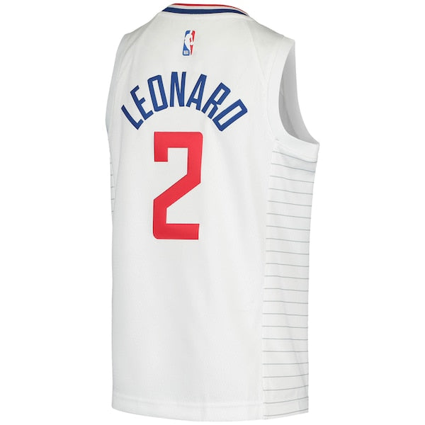 Kawhi Leonard LA Clippers Nike Youth 2020/21 Swingman Jersey - Association Edition - White/Royal