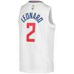 Kawhi Leonard LA Clippers Nike Youth 2020/21 Swingman Jersey - Association Edition - White/Royal