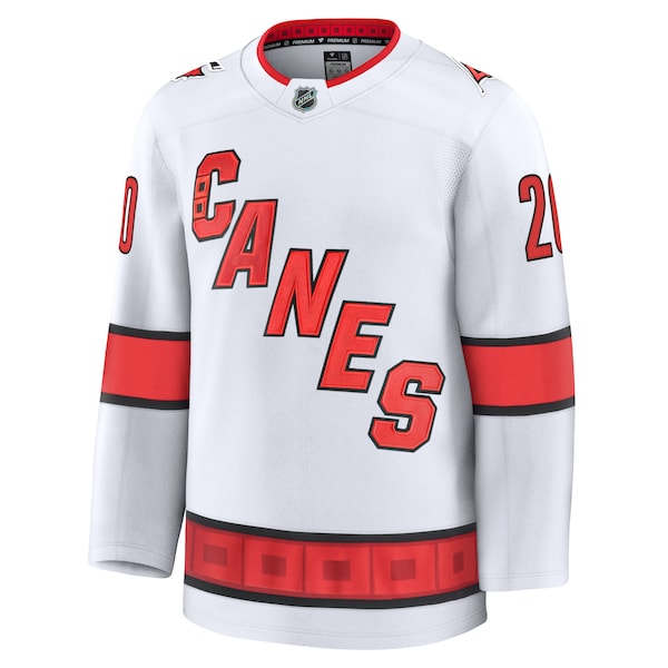 Sebastian Aho Carolina Hurricanes  Away Premium Jersey - White/Black/Red