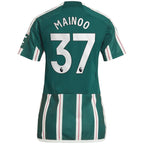 Kobbie Mainoo Manchester United adidas Women's 2023/24 Away Replica Player Jersey - Green/Red