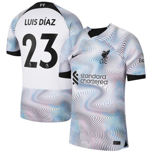 Luis Diaz Liverpool Nike 2022/23 Away Breathe Stadium Replica Player Jersey - White