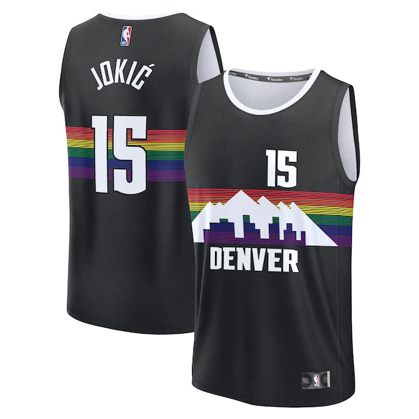 Nikola Jokić Denver Nuggets  Youth 2025/26 City Edition Fast Break Jersey - Black