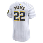 Christian Yelich Milwaukee Brewers Nike Alternate Alternate Elite Player Jersey - White