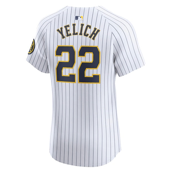 Christian Yelich Milwaukee Brewers Nike Alternate Alternate Elite Player Jersey - White