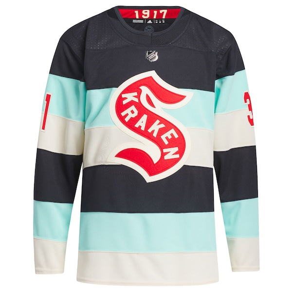 Philipp Grubauer Seattle Kraken adidas 2024 NHL Winter Classic Primegreen Authentic Player Jersey - Deep Sea Blue