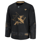 San Jose Sharks  2024 Military Appreciation Practice Jersey - Black