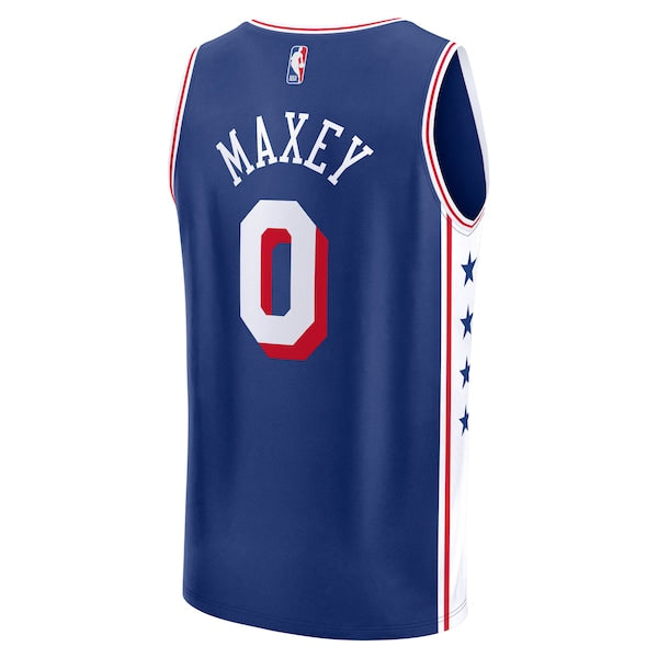 Tyrese Maxey Philadelphia 76ers  Fast Break Replica Player Jersey - Icon Edition - Royal