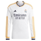 Jude Bellingham Los Merengues adidas 2023/24 Home Replica Long Sleeve Jersey - White/Navy