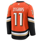 Trevor Zegras Anaheim Ducks  Home Premium Jersey - Orange