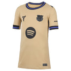 Barcelona Nike Youth 2025/26 Away Stadium Replica Custom Jersey - Gold/Blue