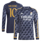 Luka Modric Los Merengues adidas 2023/24 Away Long Sleeve Replica Player Jersey - Navy/White