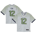 12s Seattle Seahawks Nike Preschool 2025 Rivalries Collection Game Jersey - Wolf Gray