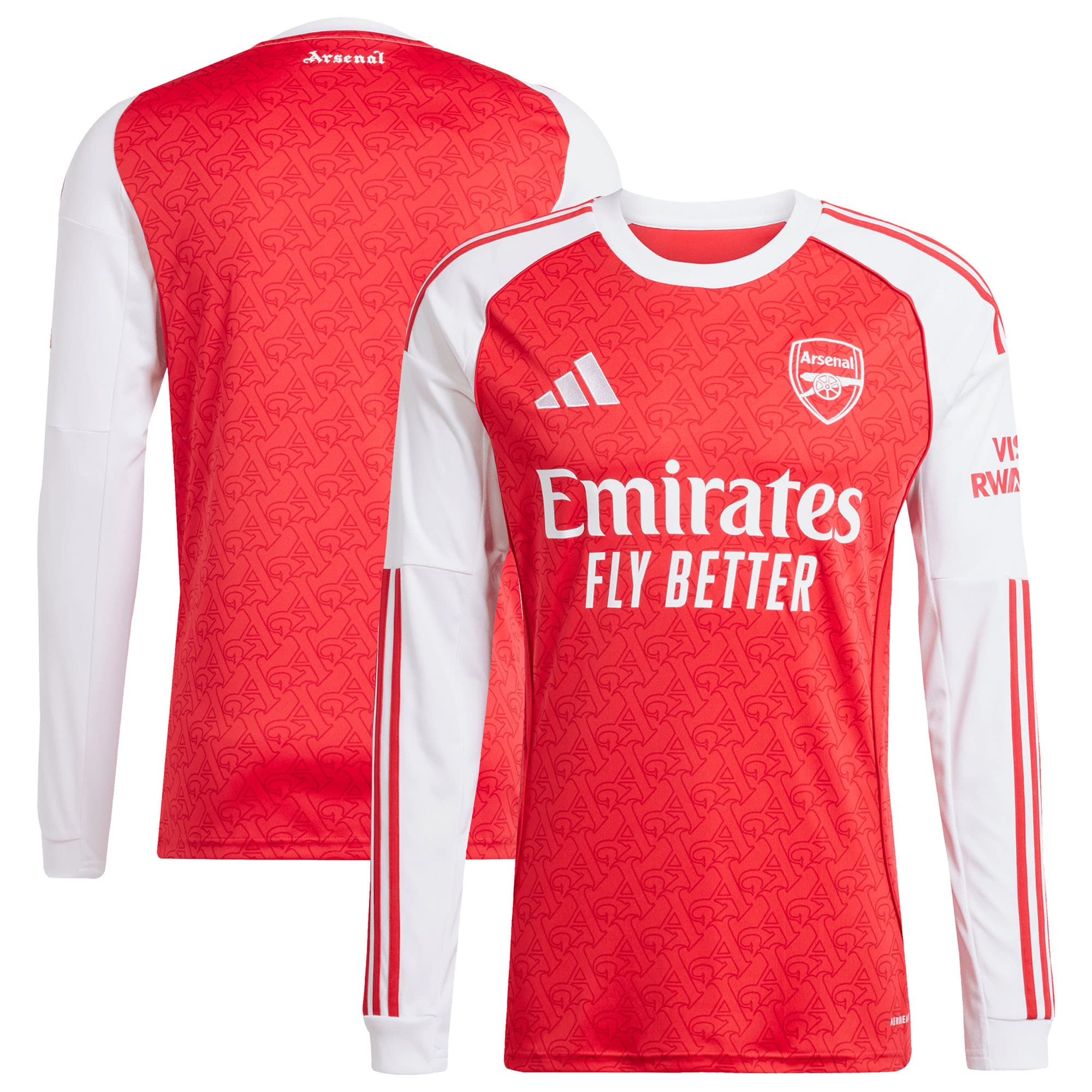 Arsenal adidas 2025/26 Third Replica Long Sleeve Jersey - White/Blue/Red