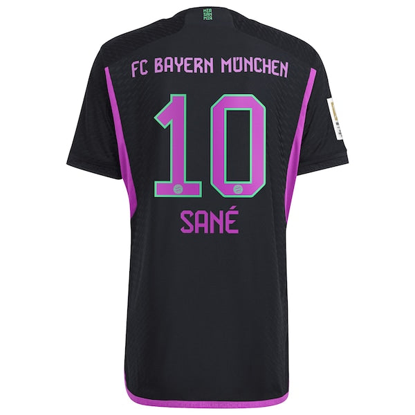 Leroy Sané Bayern Munich adidas 2023/24 Away Authentic Player Jersey - Black/White