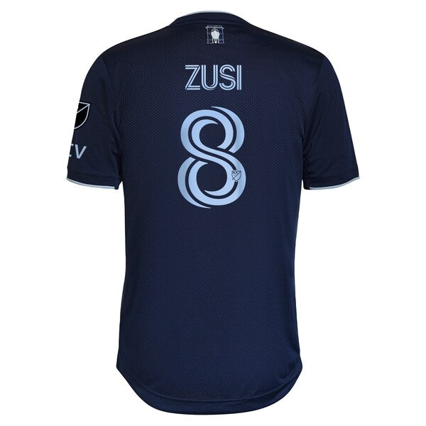 Graham Zusi Sporting Kansas City adidas 2024 State Line 3.0 Authentic Player Jersey - Blue