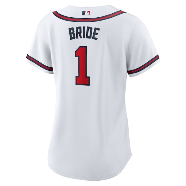Atlanta Braves Nike Women's #1 Bride Home Replica Jersey - White