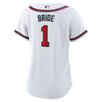 Atlanta Braves Nike Women's #1 Bride Home Replica Jersey - White