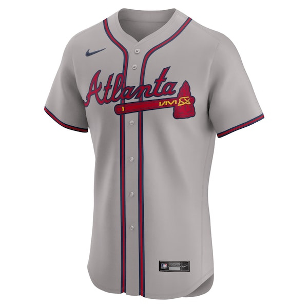 Ronald Acuña Jr. Atlanta Braves Nike Road Elite Player Jersey - Gray/Navy/White/Red