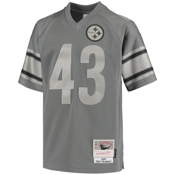 Troy Polamalu Pittsburgh Steelers Youth 2005 Retired Player Metal Replica Jersey - Charcoal