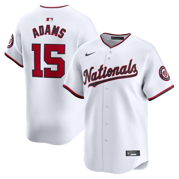 Riley Adams Washington Nationals Nike Home Limited Player Jersey - White