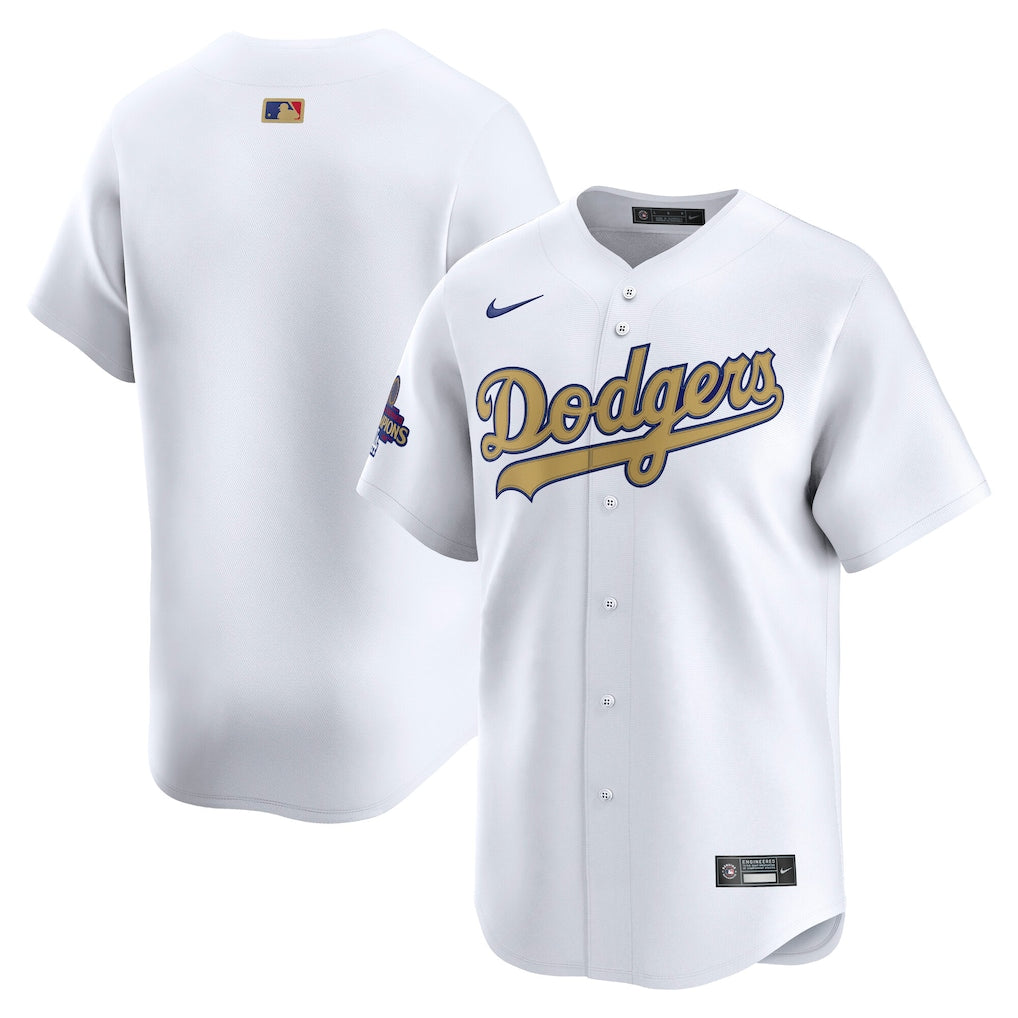 Los Angeles Dodgers Nike 2025 Gold Collection Limited Jersey – White