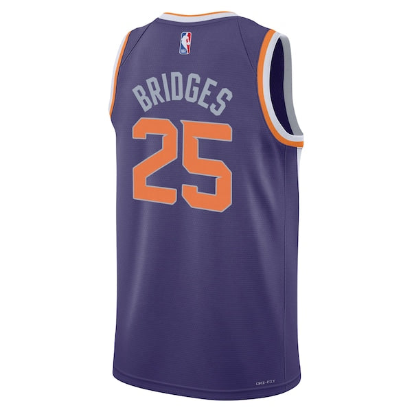 Mikal Bridges Phoenix Suns Nike Youth Swingman Jersey - Icon Edition - Purple/White
