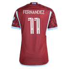 Omir Fernandez Colorado Rapids adidas 2024 One Flag Kit Authentic Player Jersey - Burgundy