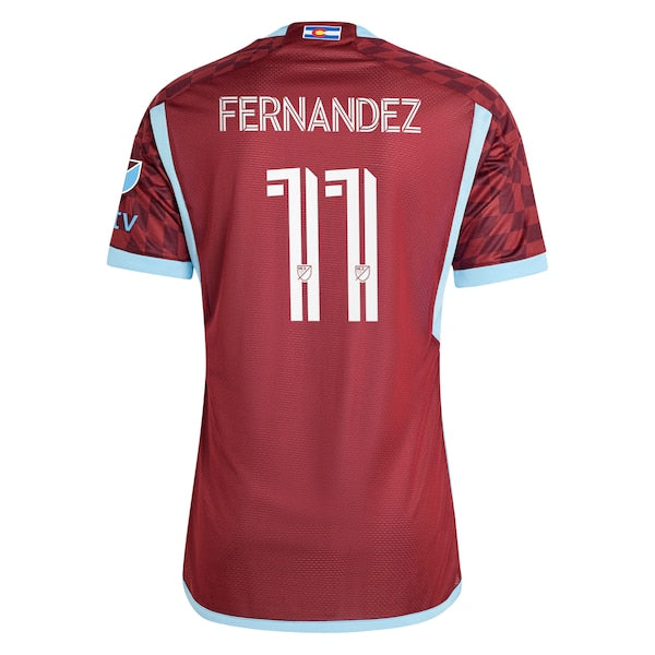 Omir Fernandez Colorado Rapids adidas 2024 One Flag Kit Authentic Player Jersey - Burgundy