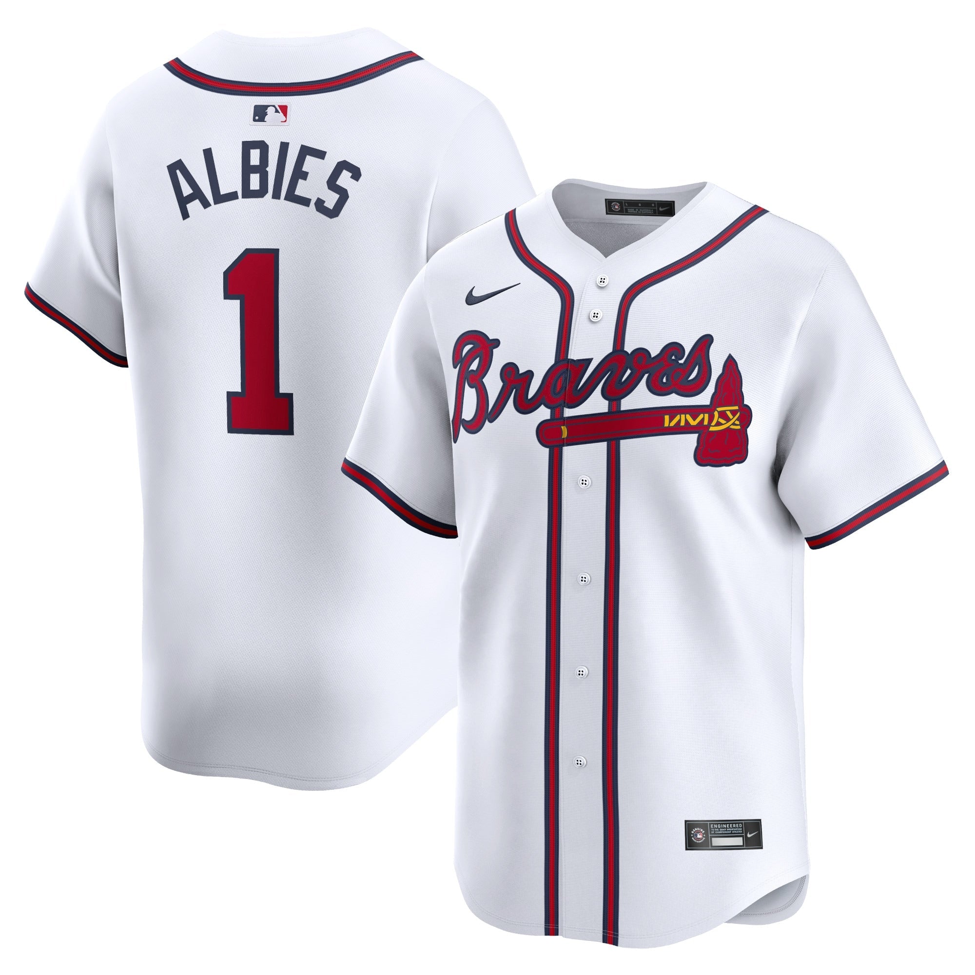 Ozzie Albies Atlanta Braves Nike Away Limited Player Jersey - Gray/White