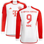 Harry Kane Bayern Munich adidas 2023/24 Home Long Sleeve Replica Player Jersey - White