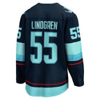 Ryan Lindgren Seattle Kraken  Home Breakaway Jersey - Deep Sea Blue