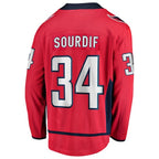 Justin Sourdif Washington Capitals  Home Breakaway Jersey - Red