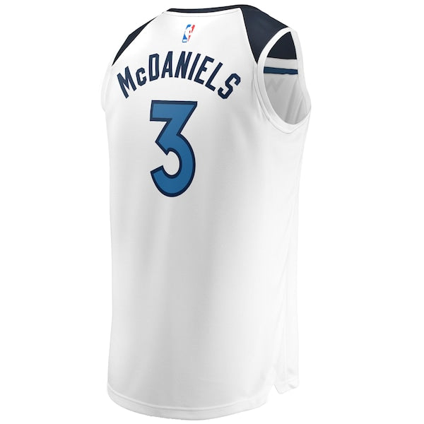 Jaden McDaniels Minnesota Timberwolves  Youth Fast Break Replica Player Jersey - Association Edition - White