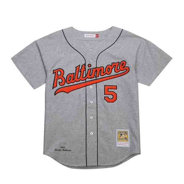 Brooks Robinson Baltimore Orioles Cooperstown Collection 1966 Authentic Jersey - Gray