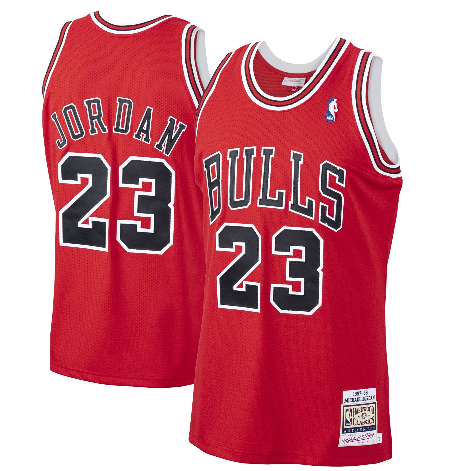 Michael Jordan Chicago Bulls 1997/98 Hardwood Classics Authentic Jersey - Black/Scarlet/White