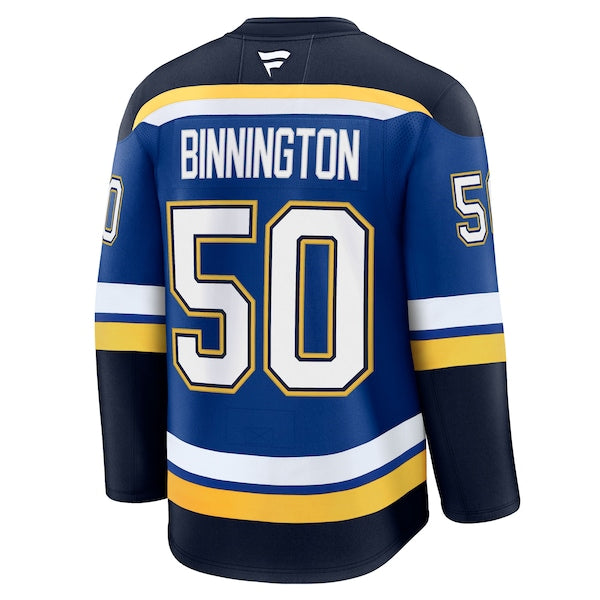 Jordan Binnington St. Louis Blues  Home Premium Jersey - Blue