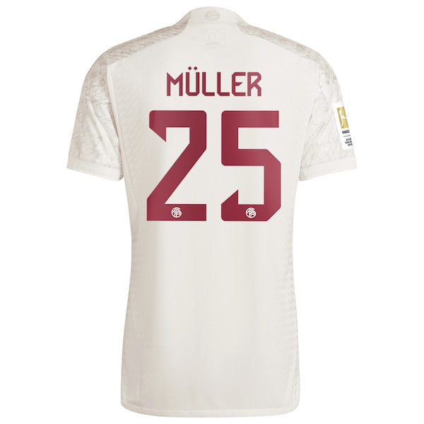 Thomas Müller Bayern Munich adidas 2023/24 Third Authentic Jersey - White