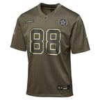 CeeDee Lamb Dallas Cowboys Nike Youth 2025 Salute to Service Game Jersey - Olive