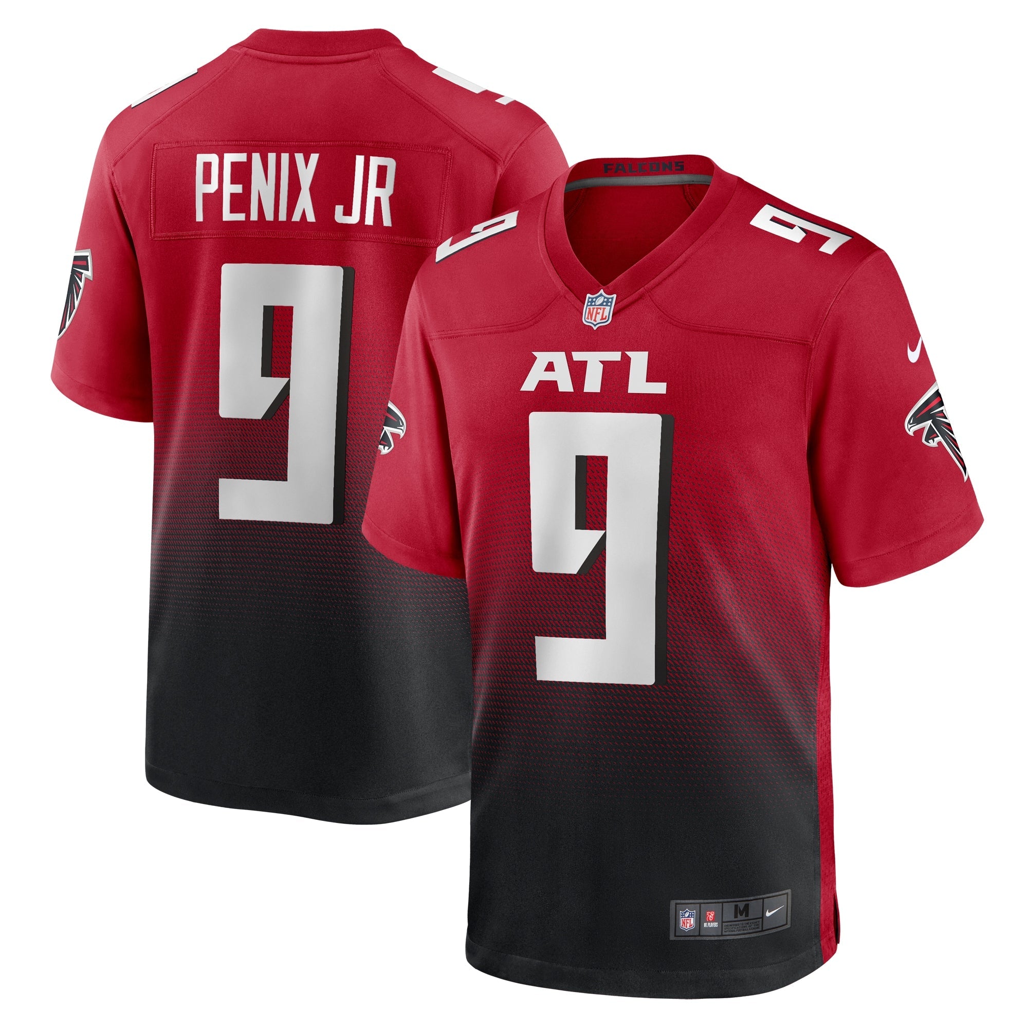 Michael Penix Jr. Atlanta Falcons Nike Game Jersey -  White/Black/Red