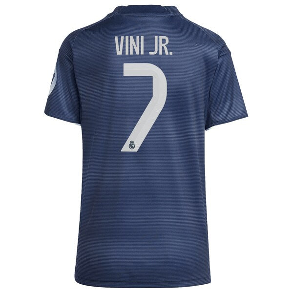 Vini Jr. Los Merengues adidas Women's 2025/26 Away Replica Player Jersey - Blue/White