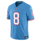 Will Levis Tennessee Titans Nike Alternate Oilers Throwback Vapor F.U.S.E. Limited Jersey - Light Blue/Navy