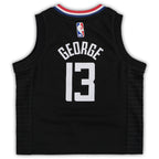 Paul George LA Clippers Jordan Brand Toddler 2020/21 Jersey - Black - Statement Edition