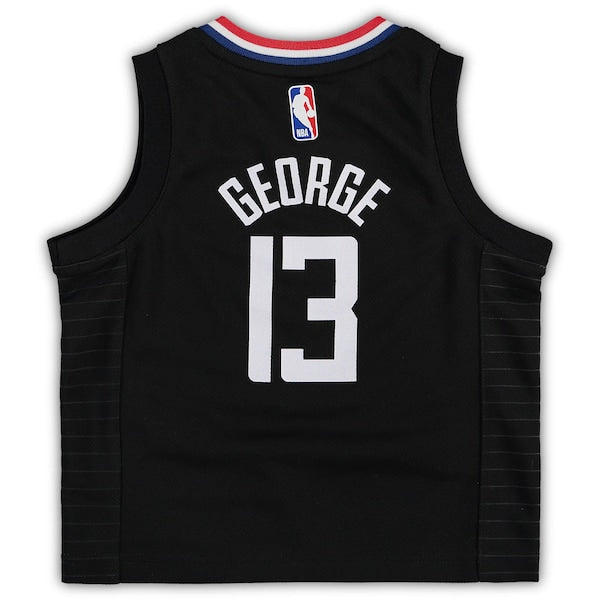 Paul George LA Clippers Jordan Brand Toddler 2020/21 Jersey - Black - Statement Edition
