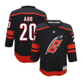 Sebastian Aho Carolina Hurricanes Youth Home Replica Player Jersey - Black/White